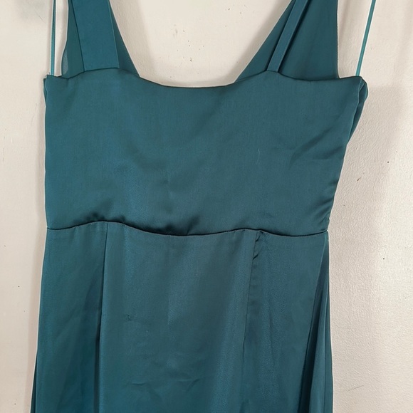 Zara Green Sheath Midi Dress with Spaghetti Straps - Picture 8 of 9